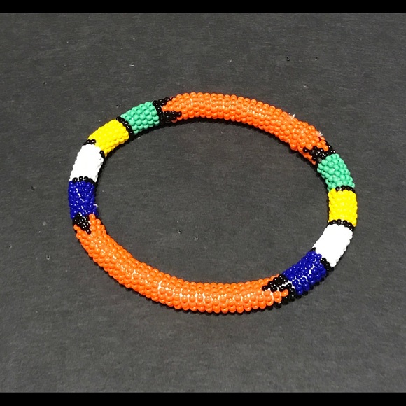 African Beaded Masai Bangle Masai Bracelet Made in Kenya - Picture 1 of 6